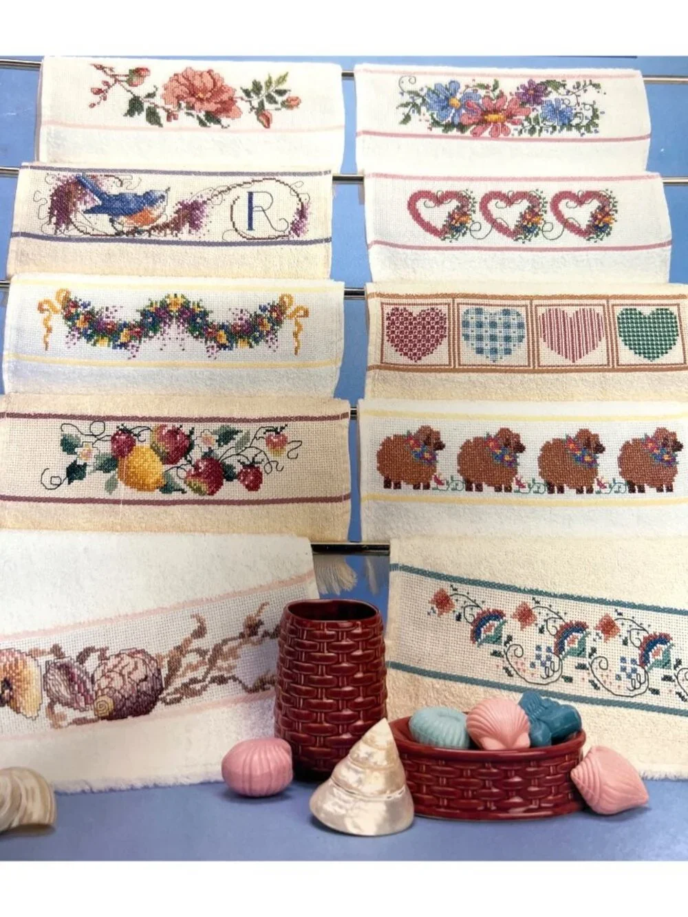 Sam Hawkins Cross Stitch Designs For Towels & Bookmarks Patterns